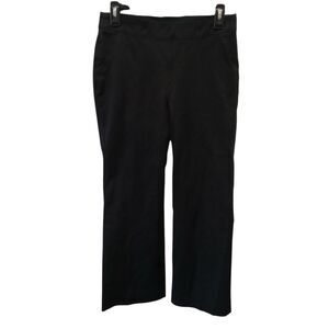 SPANX Polished Black Rayon Blend Pull On Pants‎ Women's Small Cropped Casual